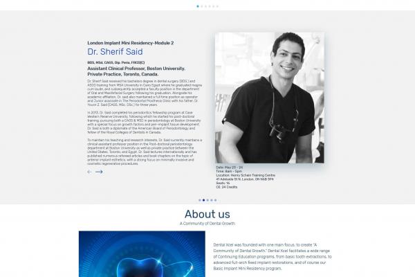Home page of a dental practice website built by BridgeWeb