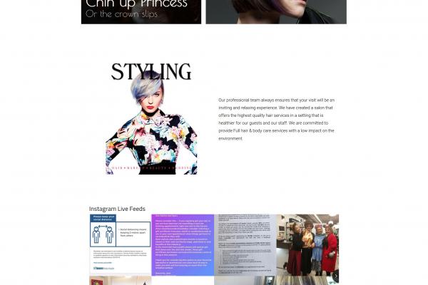 Home page of a Toronto hair salon and spa website built by BridgeWeb