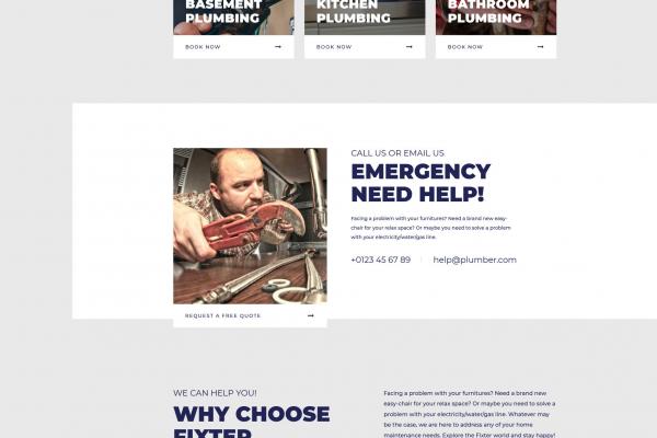 Home page of a plumbing company website built by BridgeWeb